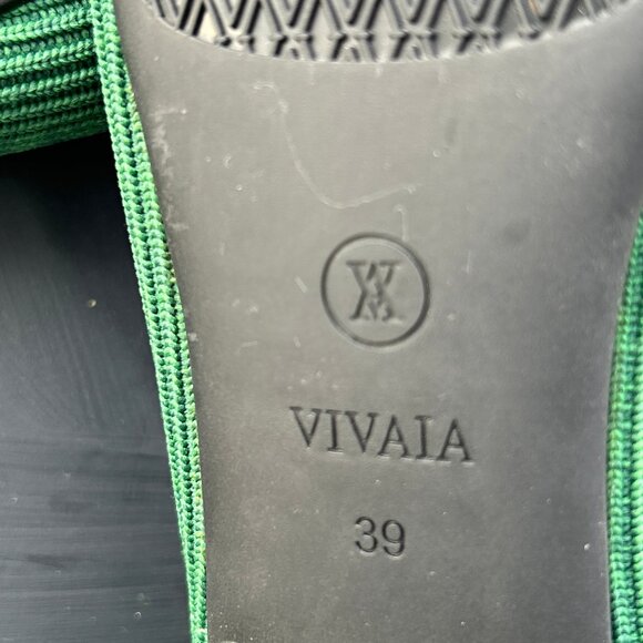 VIVAIA ~ Margot 2.0 Square Toe V-Cut Flats ~ Forest Green ~ 39 ~ sz. 8 - Picture 7 of 8